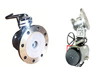 fep pfa lined flush bottom ball valves