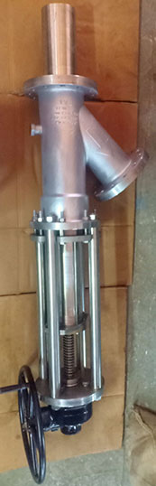 ram type flush bottom valve