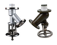 y type fep pfa lined flush bottom valves